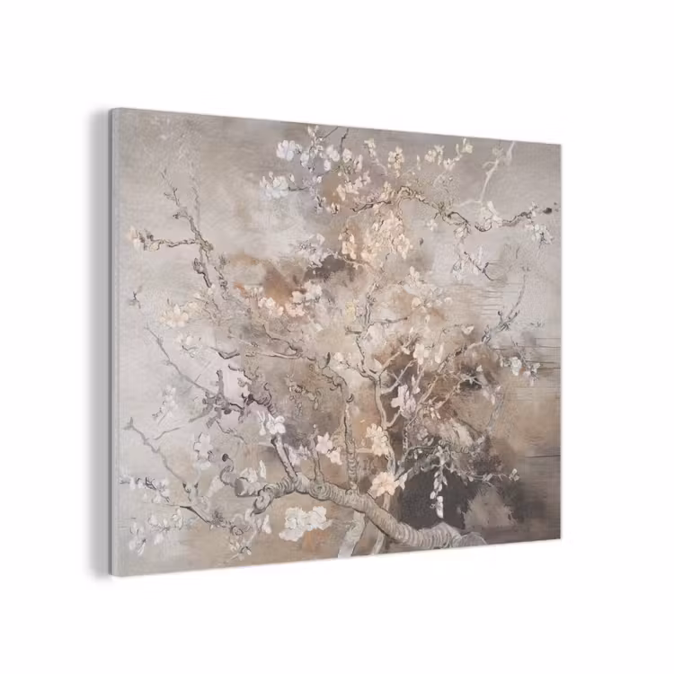 Amandelbloesem - Kunst - Van Gogh - Beige - Abstract PET vilt klein -3d