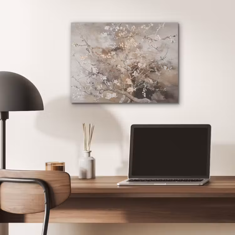 Amandelbloesem - Kunst - Van Gogh - Beige - Abstract PET vilt klein -sfeer5