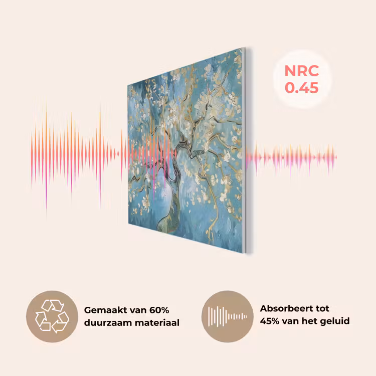 Amandelbloesem boom - Blauw - Abstract PET vilt klein -USP_NL