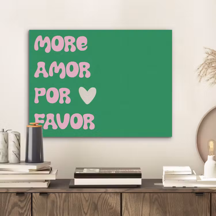 Amor - Valentijn - Groen - Tekst PET vilt klein -sfeer1