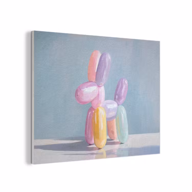 Dier - Ballon - Pasteltinten - Glanzend PET vilt klein -3d