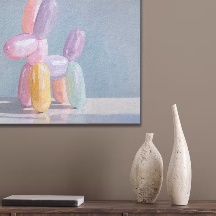 Dier - Ballon - Pasteltinten - Glanzend PET vilt klein -sfeer6_closeup