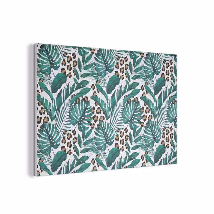 Dierenprint - Panter - Bladeren - Tropisch - Jungle PET vilt middel -3d