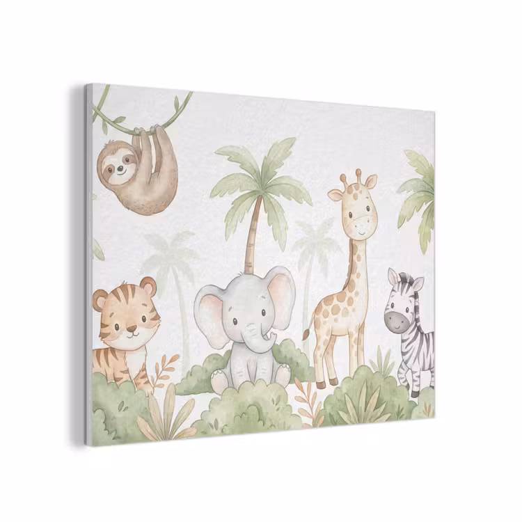 Dieren - Jungle - Pastel PET vilt klein -3d