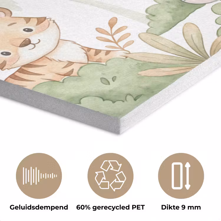 Dieren - Jungle - Pastel PET vilt klein -closeup_NL