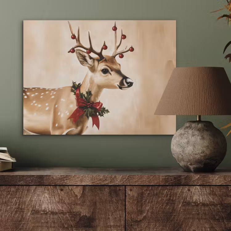 Gewei - Kerst - Rendier - Rood PET vilt klein -sfeer2