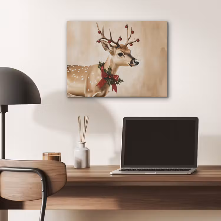 Gewei - Kerst - Rendier - Rood PET vilt klein -sfeer5