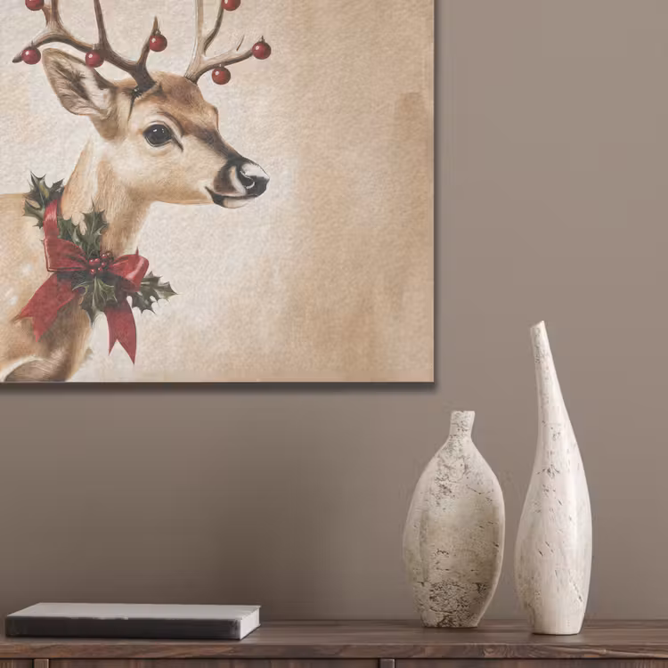 Gewei - Kerst - Rendier - Rood PET vilt klein -sfeer6_closeup