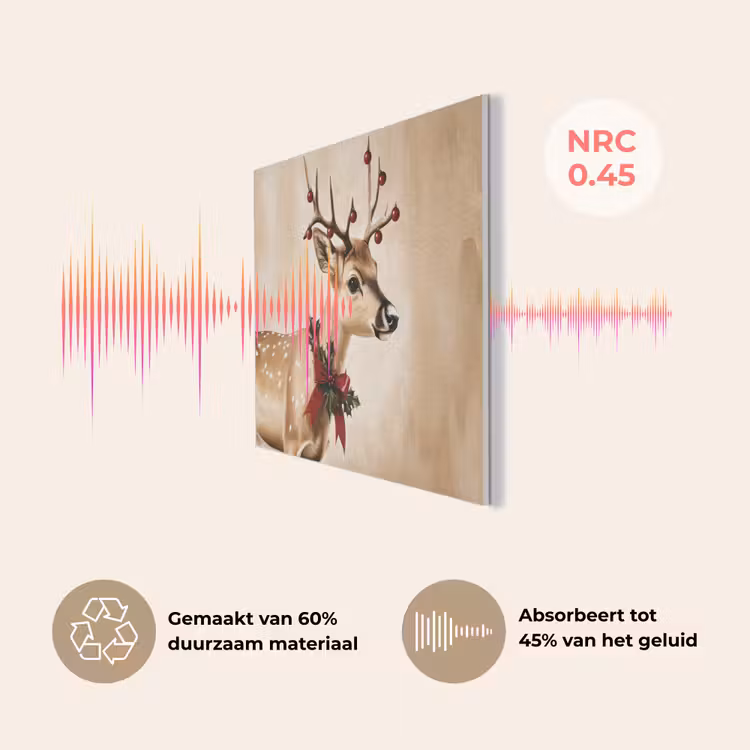 Gewei - Kerst - Rendier - Rood PET vilt klein -USP_NL