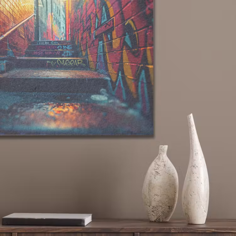 Architectuur - Neon - Trap - Graffiti PET vilt klein -sfeer6_closeup