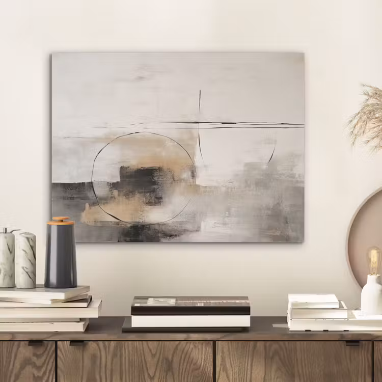 Kunst - Abstract - Grijs - Industrieel PET vilt klein -sfeer1