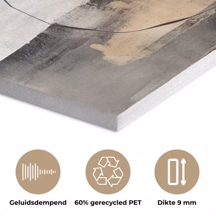 Kunst - Abstract - Grijs - Industrieel PET vilt klein -closeup_NL