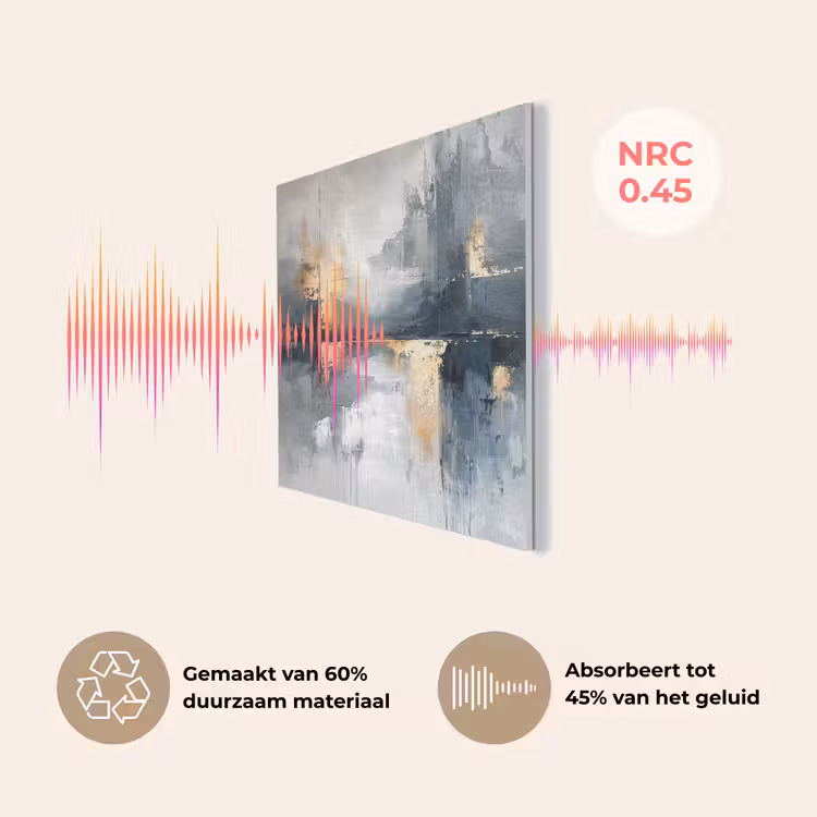 Kunst - Grijs - Goud - Abstract PET vilt klein -USP_NL