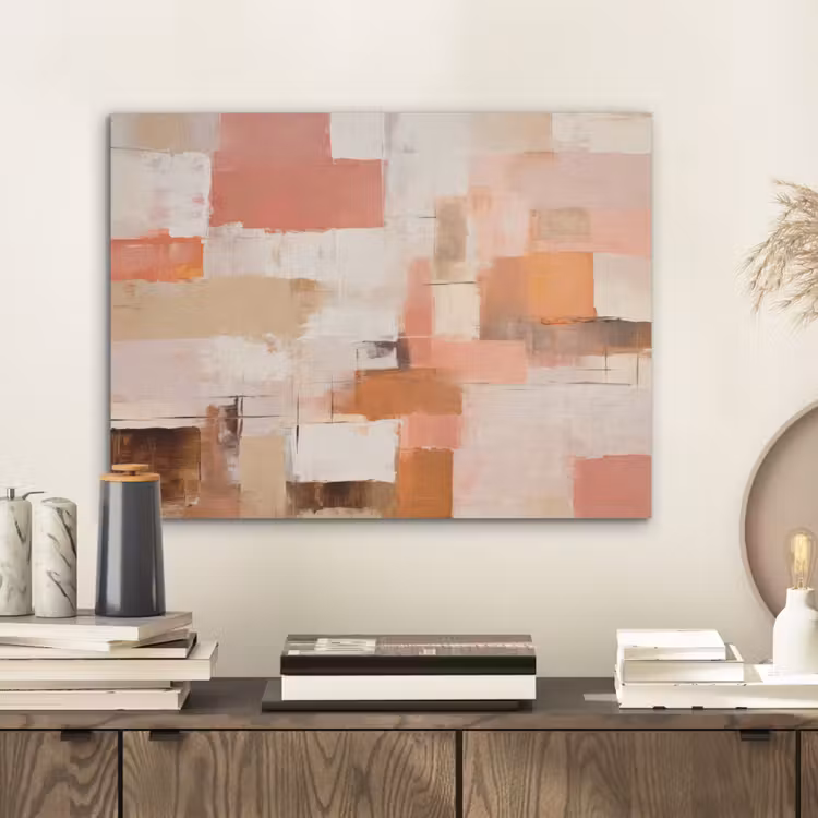 Kunst - Roze - Abstract PET vilt klein -sfeer1