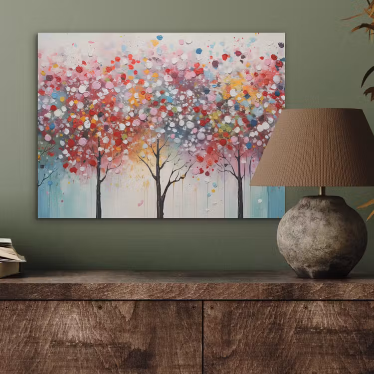 Kunst - Bomen - Natuur - Acryl PET vilt klein -sfeer2