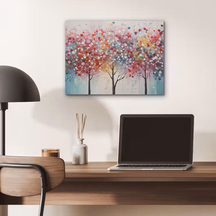 Kunst - Bomen - Natuur - Acryl PET vilt klein -sfeer5