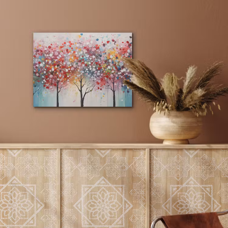 Kunst - Bomen - Natuur - Acryl PET vilt klein -sfeer4