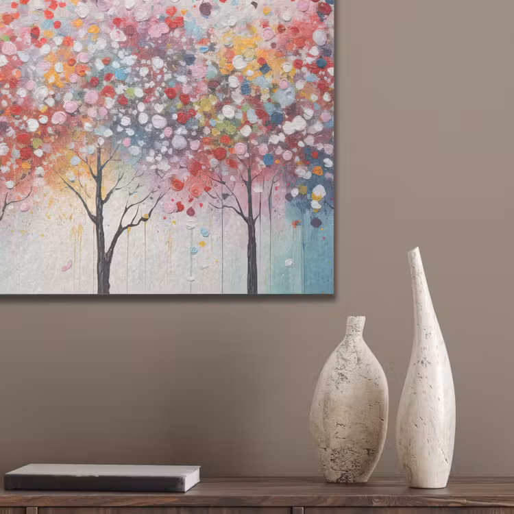 Kunst - Bomen - Natuur - Acryl PET vilt klein -sfeer6_closeup