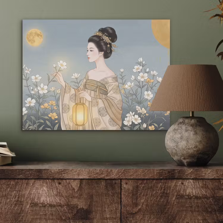 Aziatisch - Vrouw - Kimono PET vilt klein -sfeer2