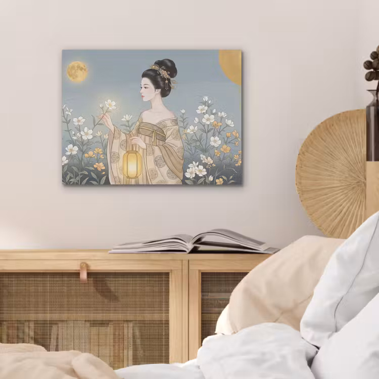 Aziatisch - Vrouw - Kimono PET vilt klein -sfeer3