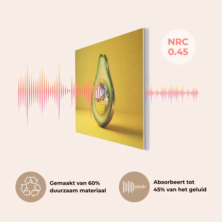 Avocado - Discobal - Geel - Glitter PET vilt klein -USP_NL