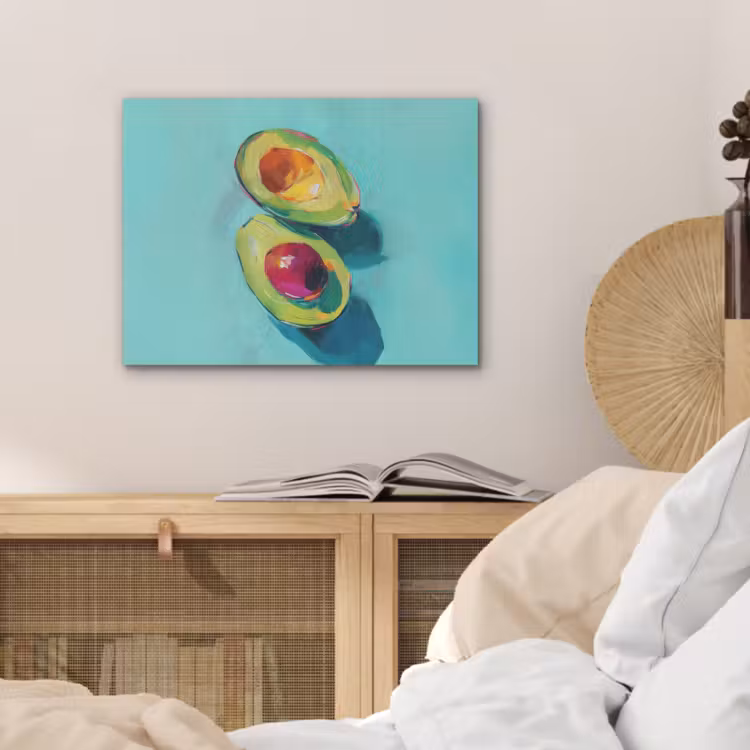 Avocado - Groen - Pit - Schaduw PET vilt klein -sfeer3