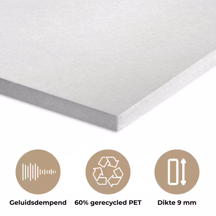 Bamboestammen - Water - Minimalistisch - Wit PET vilt klein -closeup_NL