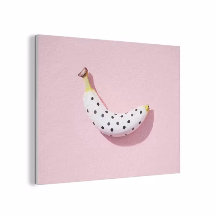 Banaan - Stippen - roze PET vilt klein -3d