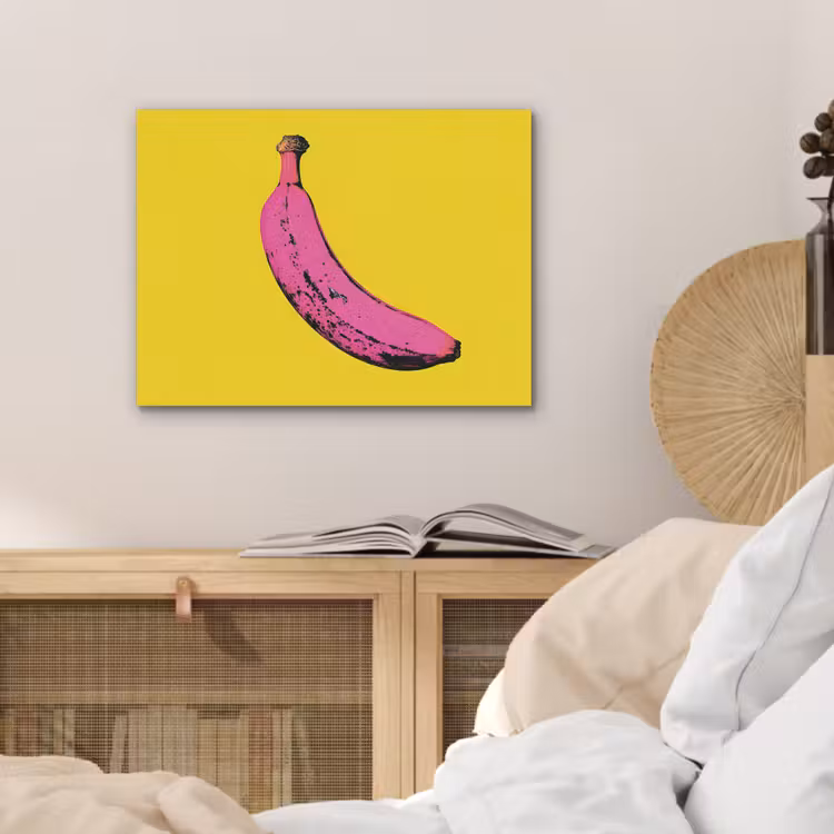Banaan - Grafisch - Geel PET vilt klein -sfeer3