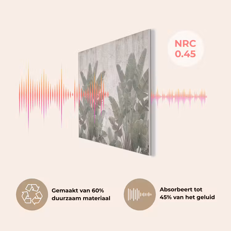 Bananenbladeren - Beton - Groen PET vilt klein -USP_NL
