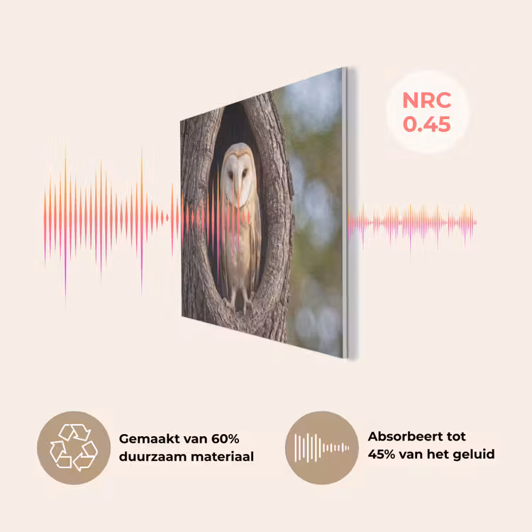 Kerkuil - Boom - Natuur - Bruin PET vilt klein -USP_NL