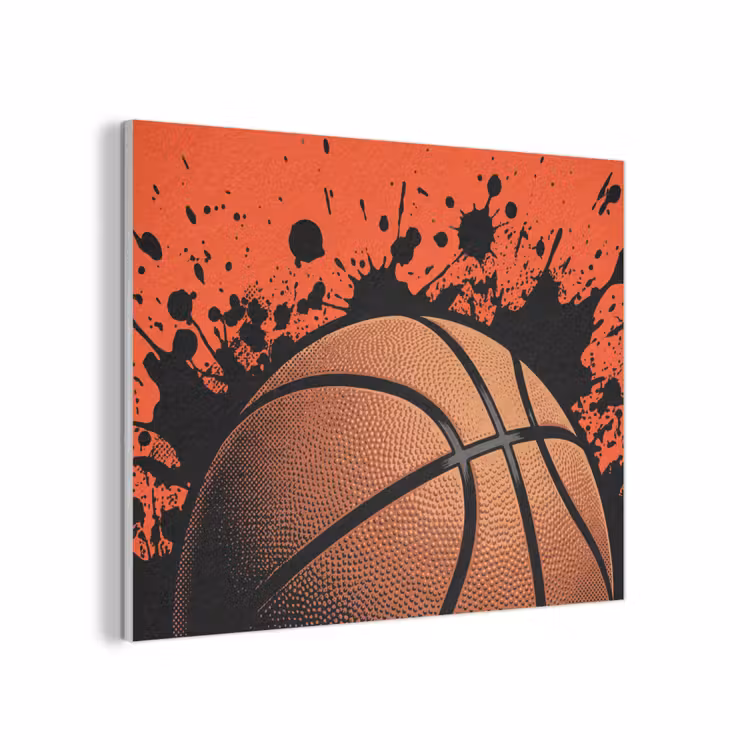 Basketbal - Verf - Sport - Oranje PET vilt klein -3d