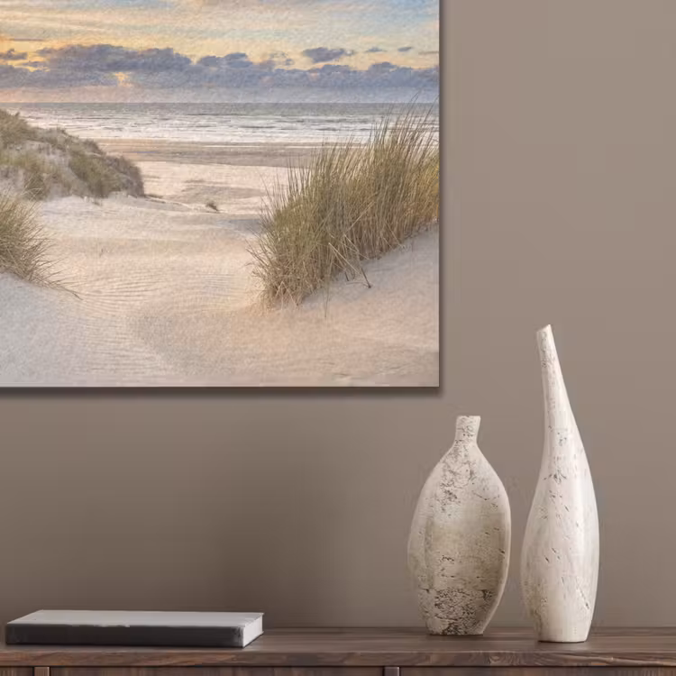 Strand - Duin - Gras - Zonsondergang - Zee PET vilt klein -sfeer6_closeup