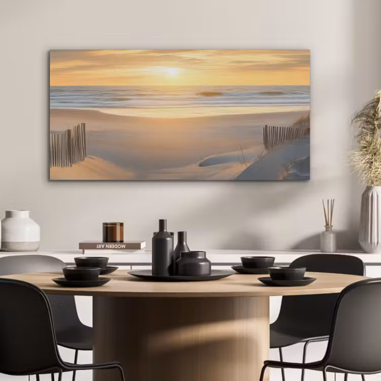 Strand - Duinen - Zonsondergang PET vilt middel -sfeer1
