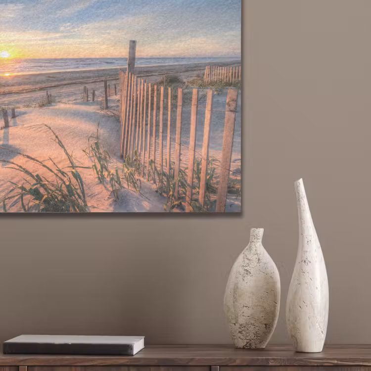 Strand - Zee - Duin - Zonsondergang - Landschap PET vilt klein -sfeer6_closeup