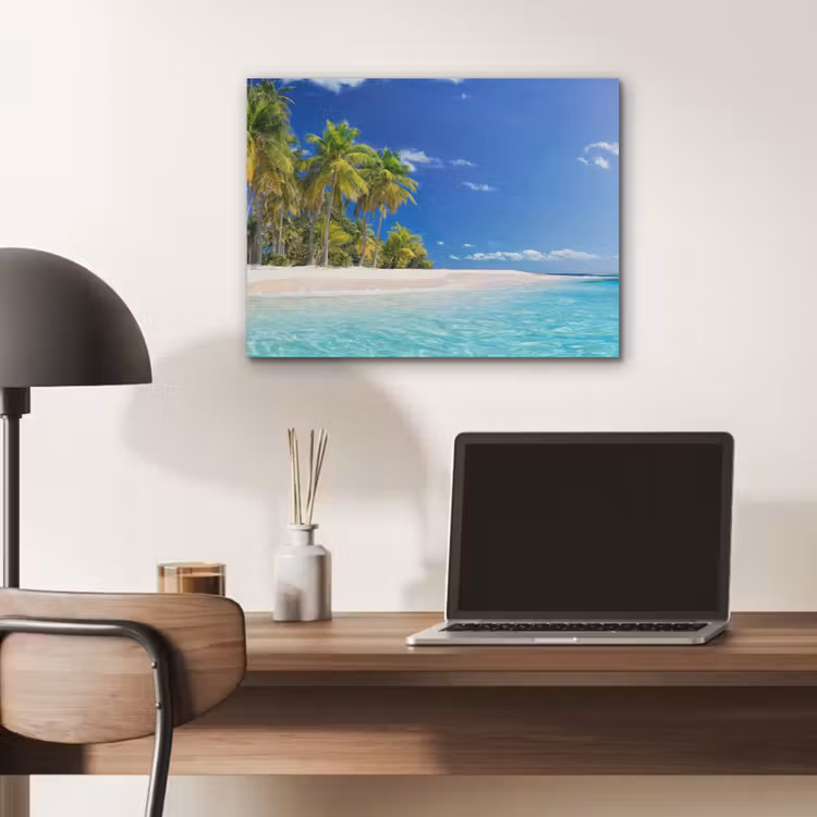 Strand - Zee - Palmboom - Zon - Zomer PET vilt klein -sfeer5