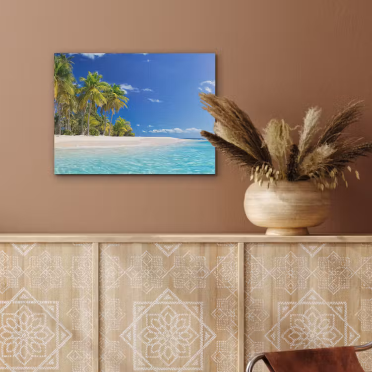Strand - Zee - Palmboom - Zon - Zomer PET vilt klein -sfeer4