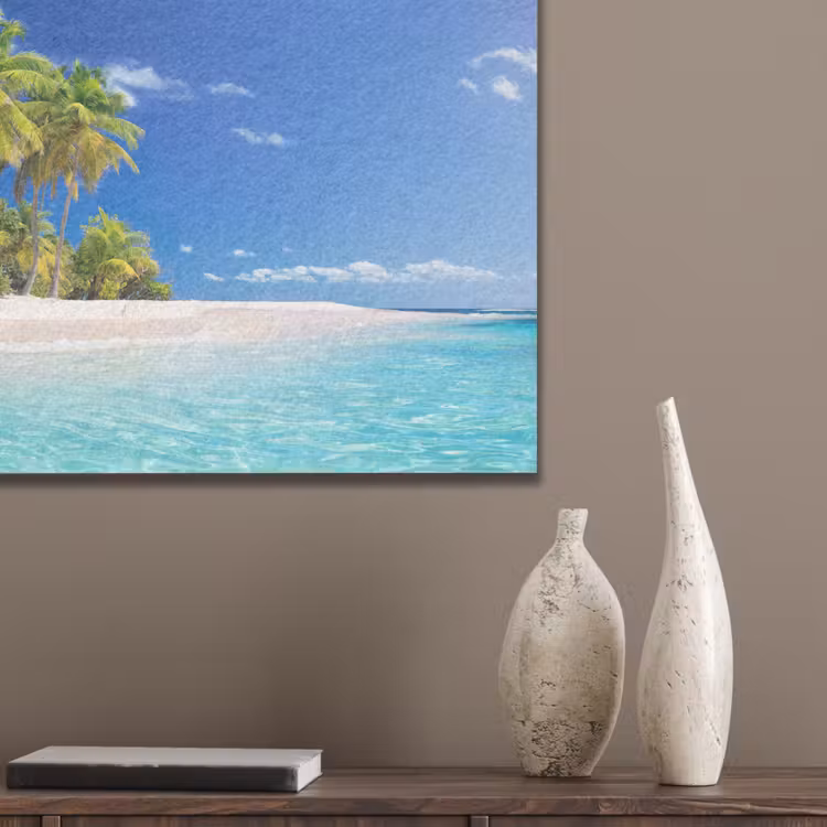 Strand - Zee - Palmboom - Zon - Zomer PET vilt klein -sfeer6_closeup