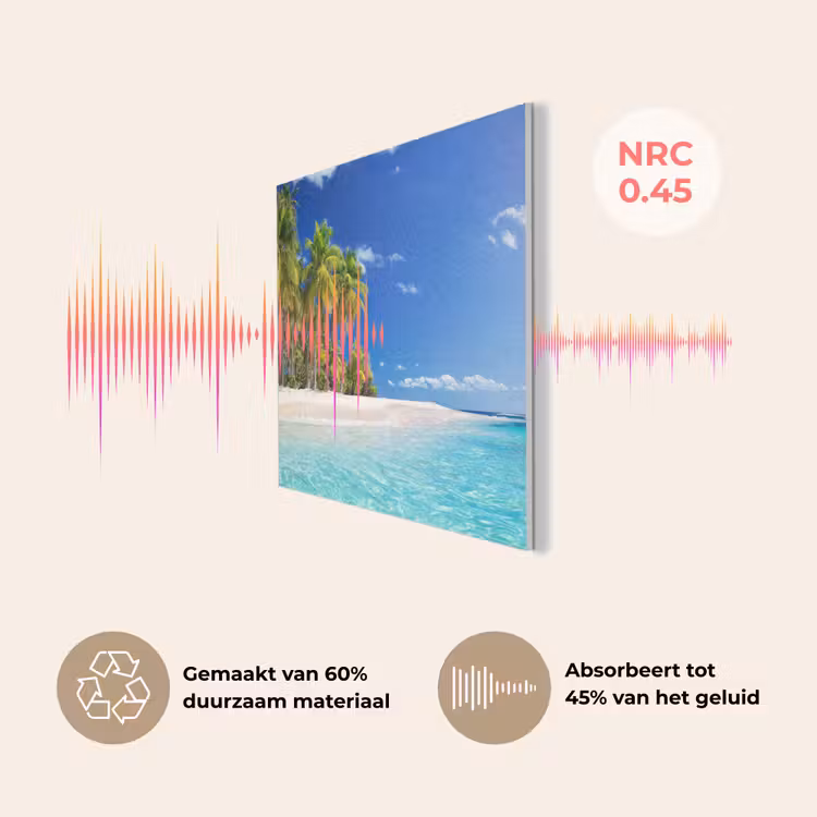 Strand - Zee - Palmboom - Zon - Zomer PET vilt klein -USP_NL
