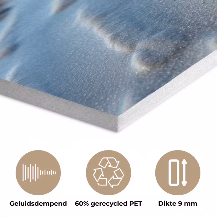Strand - Schild - Water - Blauw PET vilt klein -closeup_NL