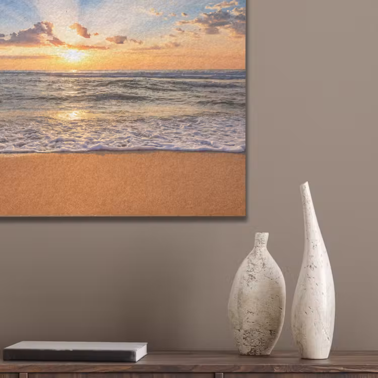 Strand - Zonsondergang - Zee - Wolken - Horizon PET vilt klein -sfeer6_closeup