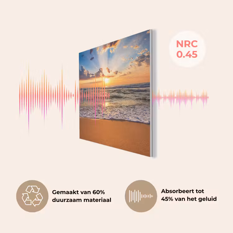 Strand - Zonsondergang - Zee - Wolken - Horizon PET vilt klein -USP_NL