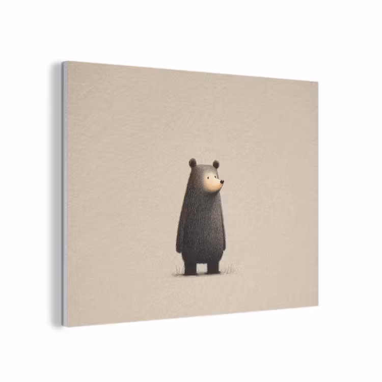 Beer - Donkerbruin - Minimalistisch PET vilt klein -3d
