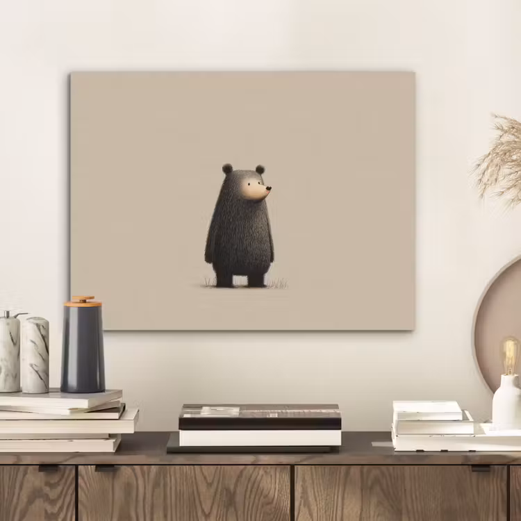 Beer - Donkerbruin - Minimalistisch PET vilt klein -sfeer1