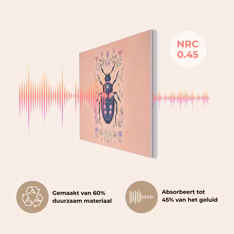 Kever - Donkerblauw - Bloemen - Sierlijk PET vilt klein -USP_NL