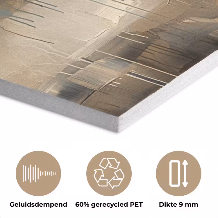 Beige - Abstract - Boom - Goud PET vilt klein -closeup_NL
