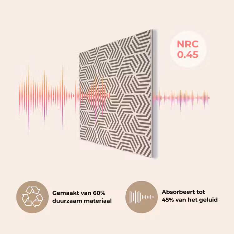 Beige - Bruin - Patroon - Strepen PET vilt klein 837 -USP_NL