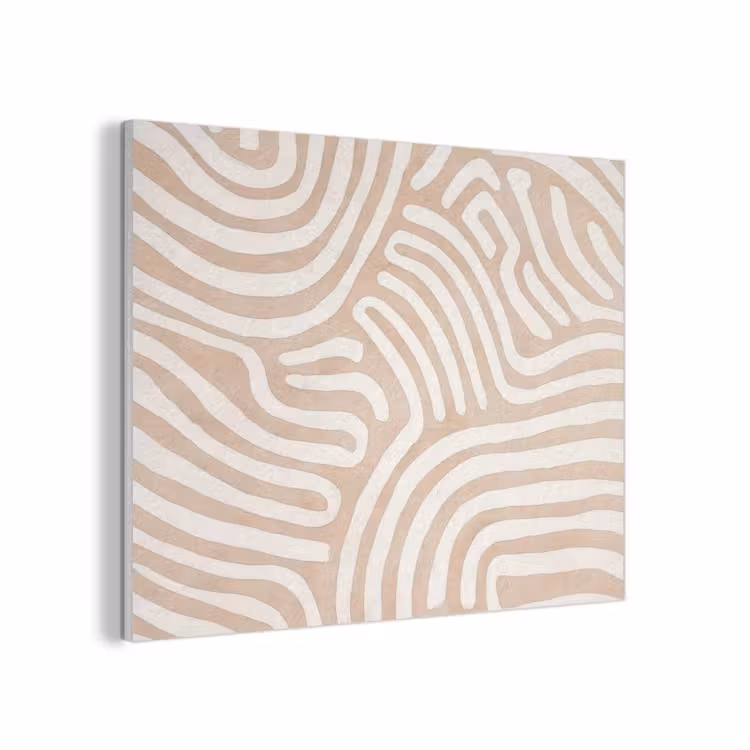 Beige - Aardspatroon PET vilt klein -3d