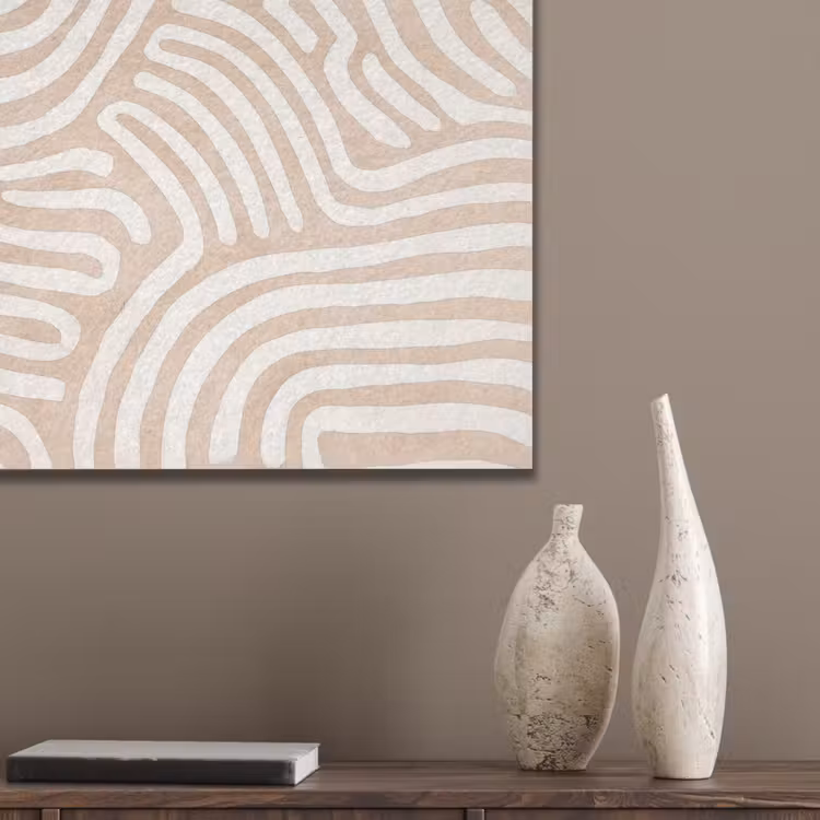 Beige - Aardspatroon PET vilt klein -sfeer6_closeup
