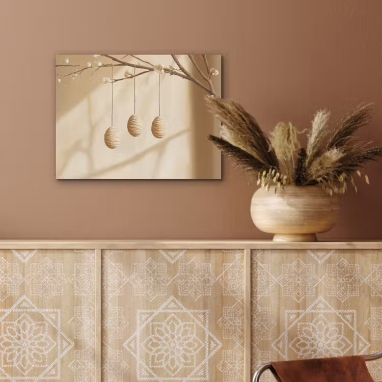 Beige - Paastak - Eieren PET vilt klein -sfeer4